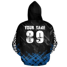 Load image into Gallery viewer, Adult&amp;Kid Blue Custom Dirt Bike Jersey Motocross Jersey Upf30+ Motocross Shirt| CTP87