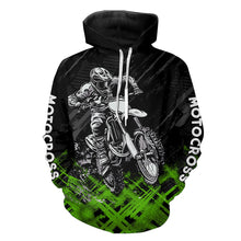 Load image into Gallery viewer, Adult&amp;Kid Green Custom Dirt Bike Jersey Motocross Jersey Upf30+ Motocross Shirt| CTP87