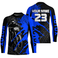 Load image into Gallery viewer, Custom Blue Motocross Jersey for Men Women Upf30+ Dirt Bike Shirt Motorcycle Jersey| CTP67