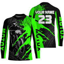 Load image into Gallery viewer, Custom Green Motocross Jersey for Men Women Upf30+ Dirt Bike Shirt Motorcycle Jersey| CTP67