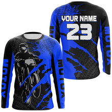 Load image into Gallery viewer, Custom Blue Motocross Jersey for Men Women Upf30+ Dirt Bike Shirt Motorcycle Jersey| CTP67