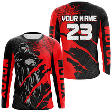 Load image into Gallery viewer, Custom Red Motocross Jersey for Men Women Upf30+ Dirt Bike Shirt Motorcycle Jersey| CTP67
