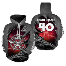 Load image into Gallery viewer, Adult&amp;Kid Red Skull Custom Dirt Bike Jersey Motocross Jersey Upf30+ Motocross Shirt| CTP86