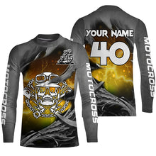 Load image into Gallery viewer, Adult&amp;Kid Yellow Skull Custom Dirt Bike Jersey Motocross Jersey Upf30+ Motocross Shirt| CTP86