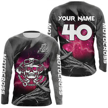 Load image into Gallery viewer, Adult&amp;Kid Pink Skull Custom Dirt Bike Jersey Motocross Jersey Upf30+ Motocross Shirt| CTP86