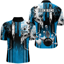 Load image into Gallery viewer, Custom Bowling Jersey For Men Bowling Shirt Team Bowling Quarter-Zip Shirt CP09