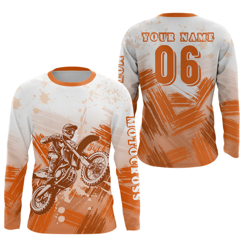 Adult&Kid Custom Dirt Bike Jersey Motocross Jersey Upf30+ Mens Women Motocross Shirt| CTP56