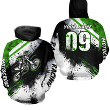 Load image into Gallery viewer, Adult&amp;Kid green custom dirt bike jersey Motocross jersey upf30+ mens women Motocross Shirt| CTP02