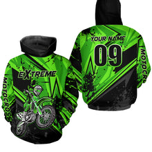 Load image into Gallery viewer, Custom Dirt Bike Jersey Green Motocross Jersey Upf30+ Mens Women Extreme Racing Shirt| CTP29