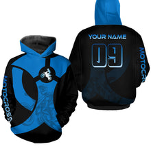 Load image into Gallery viewer, Custom Blue Dirt Bike Jersey Motocross Jersey Upf30+ Mens Women Off-Road Shirt| CTP85
