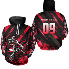 Load image into Gallery viewer, Adult&amp;Kid Custom Red Dirt Bike Jersey Motocross Shirt Upf30+ Motocross Shirt| CTP96