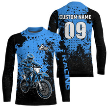 Load image into Gallery viewer, Custom Blue Motocross Jersey for Men Women Upf30+ Dirt Bike Shirt Motorcycle Jersey| CTP11
