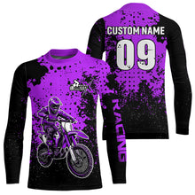 Load image into Gallery viewer, Custom Purple Motocross Jersey for Men Women Upf30+ Dirt Bike Shirt Motorcycle Jersey| CTP11