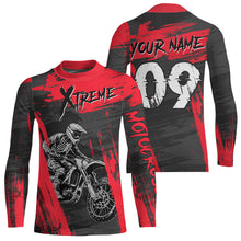 Load image into Gallery viewer, Adult&amp;Kid Red Custom Dirt Bike Jersey Extreme Motocross Shirt Mens Women| CTP97