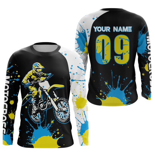 Adult&Kid Custom Motocross Jersey Upf30+ Mens Women Dirt Bike Shirt Off Road Jersey| CTP99