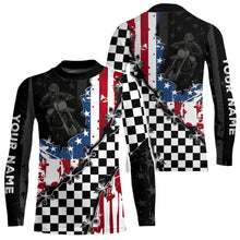 Load image into Gallery viewer, Custom Motocross Jersey for Men Women Upf30+ US Flag Dirt Bike Shirt Motorcycle Jersey| CTP70