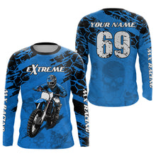 Load image into Gallery viewer, Custom Blue Motocross Jersey for Men Women Upf30+ Dirt Bike Shirt Motorcycle Jersey| CTP71