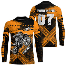Load image into Gallery viewer, Adult&amp;Kid Custom Orange Motocross Jersey for Men Women Upf30+ Extreme Dirt Bike Shirt| CTP75