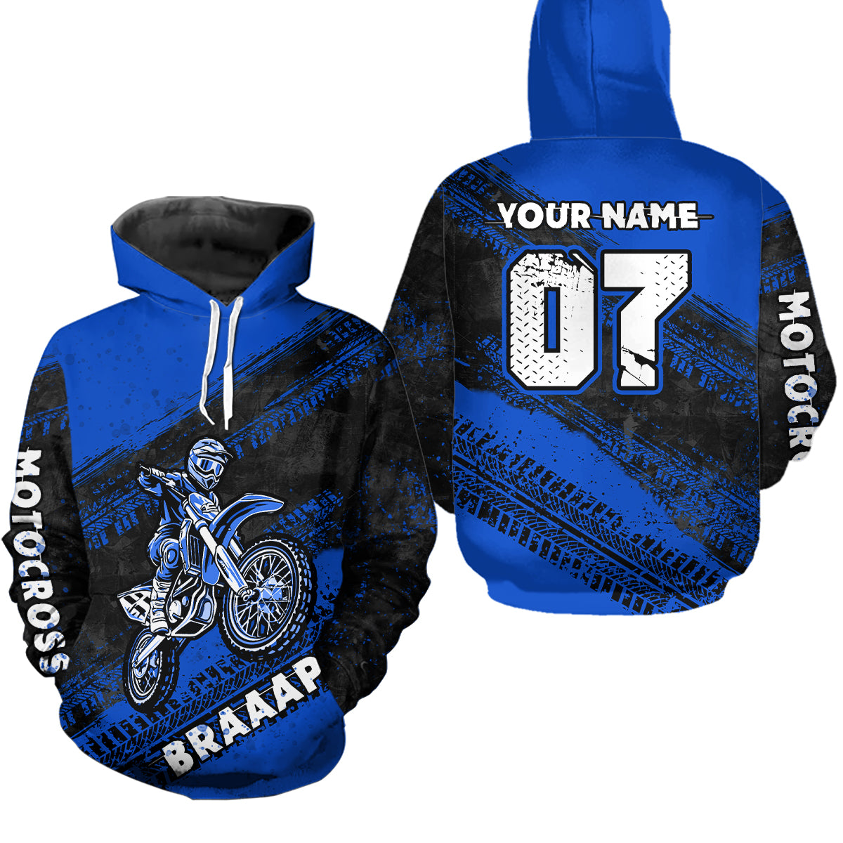 Custom Motocross Jersey Blue Mens Women Upf30+ Dirt Bike Jersey Racing Shirt| CTP09