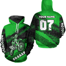 Load image into Gallery viewer, Custom Motocross Jersey Green Mens Women Upf30+ Dirt Bike Jersey Racing Shirt| CTP09