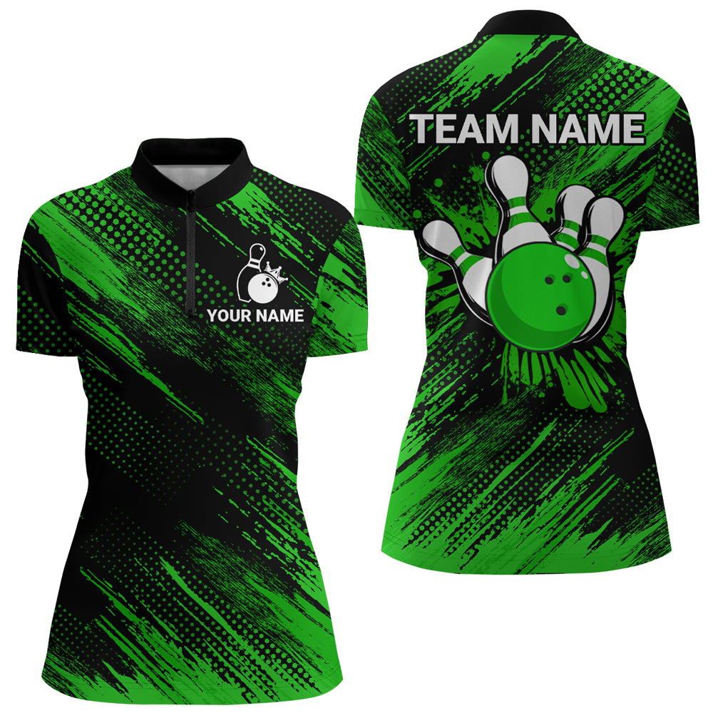 Green Bowling Jersey Men And Women Custom Bowling Shirts Unisex Polo Bowling Team Shirt CP17