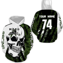 Load image into Gallery viewer, Custom Dirt Bike Hoodie Skull Motocross Hooded Jersey Mens Women Youth Motorcycle Hoodie| CTP40