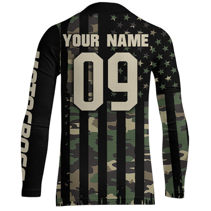 Adult&Kid Custom Camo Dirt Bike Jersey Motocross Jersey Upf30+ Motocross Shirt| CTP91