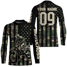 Load image into Gallery viewer, Adult&amp;Kid Custom Camo Dirt Bike Jersey Motocross Jersey Upf30+ Motocross Shirt| CTP91