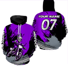 Load image into Gallery viewer, Custom Dirt Bike Jersey Purple Motocross Jersey Upf30+ Mens Women Racing Shirt| CTP30