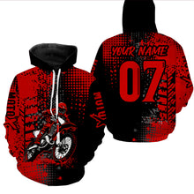 Load image into Gallery viewer, Adult&amp;Kid Red Custom Dirt Bike Jersey Motocross Jersey Upf30+ Motocross Shirt| CTP73