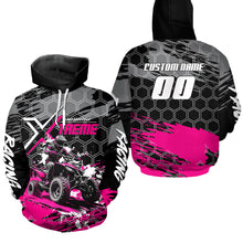 Load image into Gallery viewer, Pink Girl ATV Racing Hoodie Personalized Quad Bike Shirt Upf30+ Adult Youth Off-Road Atv Motocross Hoooded NHN008