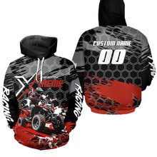 Load image into Gallery viewer, Red Atv Racing Hoodie Personalized Quad Bike Shirt Upf30+ Adult Youth Off-Road Atv Motocross Hoooded  NHN008