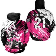 Load image into Gallery viewer, Pink Atv Motocross Hoodie Custom Off-Road Quad Bike Hoodies For Men Women Kid Youth NHN006