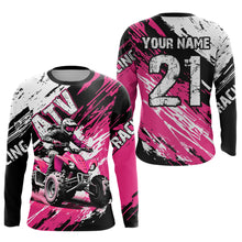 Load image into Gallery viewer, Pink Atv Motocross Jersey Custom Off-Road Quad Bike Shirt For Men Women Kid Youth Mx Dirt Bike NHN006
