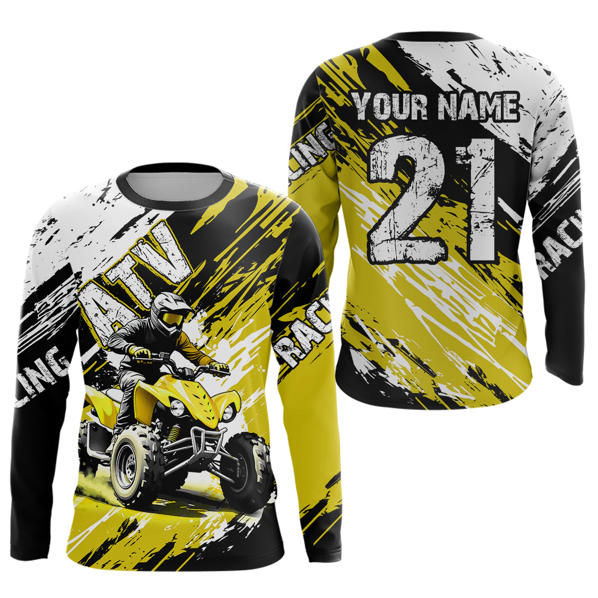 Yellow Atv Motocross Jersey Custom Off-Road Quad Bike Shirt For Men Women Kid Youth Mx Dirt Bike NHN006