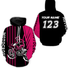 Load image into Gallery viewer, Adult&amp;Kid Custom Pink Motocross Jersey Upf30+ Mens Women Dirt Bike Shirt Off Road Jersey| CTP100