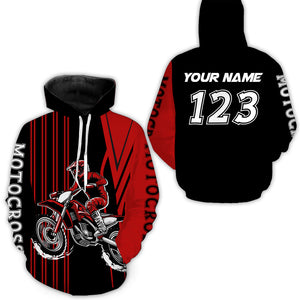 Adult&Kid Custom Red Motocross Jersey Upf30+ Mens Women Dirt Bike Shirt Off Road Jersey| CTP100