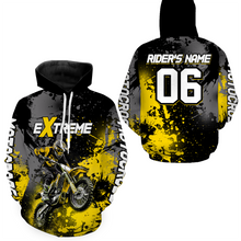 Load image into Gallery viewer, Adult&amp;Kid yellow custom dirt bike jersey motocross jersey mens women extreme motocross shirt| CTP08
