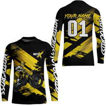 Load image into Gallery viewer, Adult&amp;Kid Yellow Custom Dirt Bike Jersey Motocross Jersey Upf30+ Motocross Shirt| CTP79