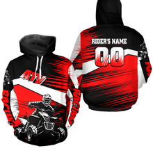 Load image into Gallery viewer, Red ATV Motocross Hoodie Jersey Kids Youth Quad Racing Hoodie Custom Shirt For Men Women NHN001