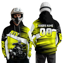 Load image into Gallery viewer, Custom Yellow ATV Motocross Hoodie Jersey Kids Youth Quad Racing Hoodie Shirt For Men Women NHN001