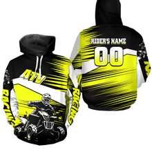 Load image into Gallery viewer, Custom Yellow ATV Motocross Hoodie Jersey Kids Youth Quad Racing Hoodie Shirt For Men Women NHN001
