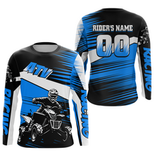 Load image into Gallery viewer, Custom Blue ATV Motocross Jersey for Adult Kids Youth Quad Dirt Bike Racing Shirt For Men Women NHN001