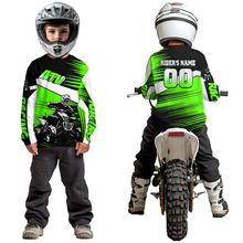 Load image into Gallery viewer, Custom Green ATV Motocross Jersey for Adult Kids Youth Quad Dirt Bike Racing Shirt For Men Women NHN001