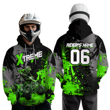 Load image into Gallery viewer, Custom ATV Motocross Hoodie Green Upf30+ Extreme Quad Bike Off-Road Jersey Men Kid Mx Riding Hoodied NHN010
