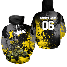 Load image into Gallery viewer, Custom ATV Motocross Hoodie Yellow Upf30+ Extreme Quad Bike Off-Road Jersey Men Kid Mx Riding Hoodied NHN010