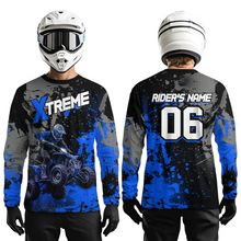 Load image into Gallery viewer, Custom Atv Motocross Shirt Blue UPF30+ Extreme Quad Bike Off-Road Jersey Men Kid Mx Riding Shirts NHN010