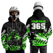 Load image into Gallery viewer, Custom Green Atv Motocross Hoodie Upf30+ Quad Bike Shirt Extreme Racing Adult Youth Off-Road Quad Shirt NHN009