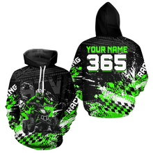 Load image into Gallery viewer, Custom Green Atv Motocross Hoodie Upf30+ Quad Bike Shirt Extreme Racing Adult Youth Off-Road Quad Shirt NHN009