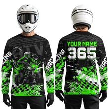 Load image into Gallery viewer, Custom Green ATV Motocross Jersey Upf30+ Quad Bike Shirt Extreme Racing Adult Youth Off-Road Quad Shirt NHN009